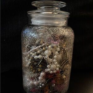 Jewelry Mystery Glass Jar with Lid